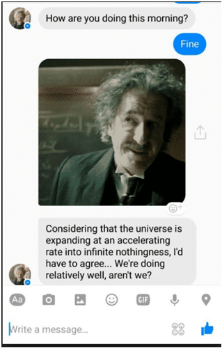 National Geographic Genius - Albert Einstein Facebook Chatbot