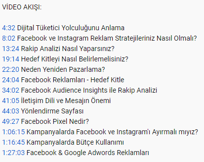 youtube video zaman damgasi