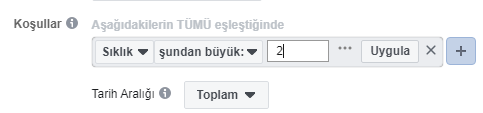 facebook reklam koşulu sıklık