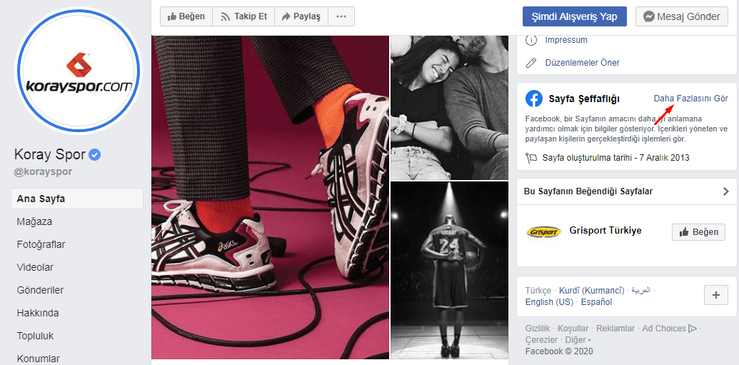 rakip facebook sayfası