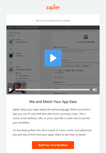 e-postada video kullanımı örneği