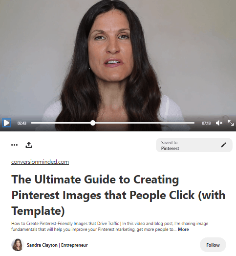 işletmeler için pinterest video kullanımı örneği