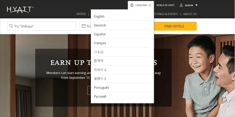 yerelleştirilmiş web sitesi örneği