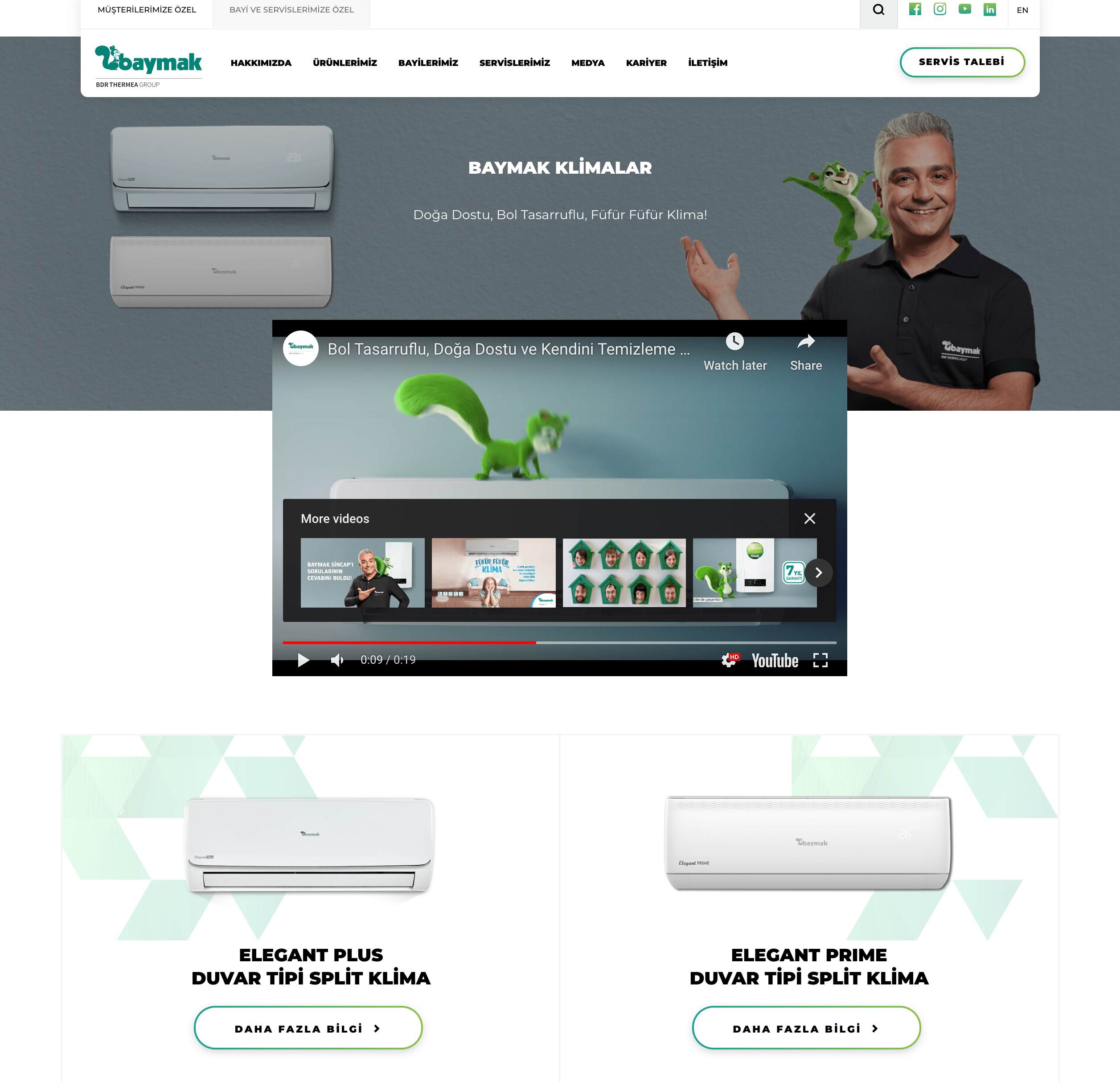 Baymak Landing Page