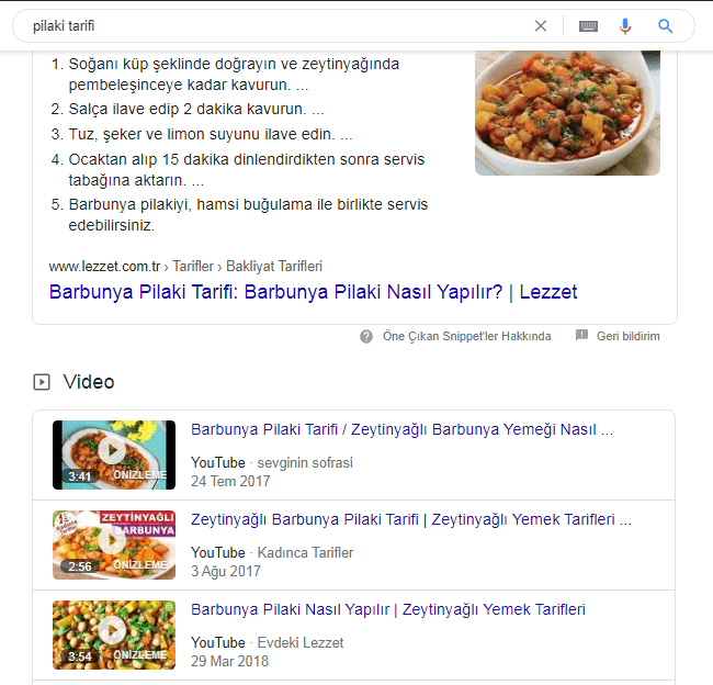 youtube arama sonuçları
