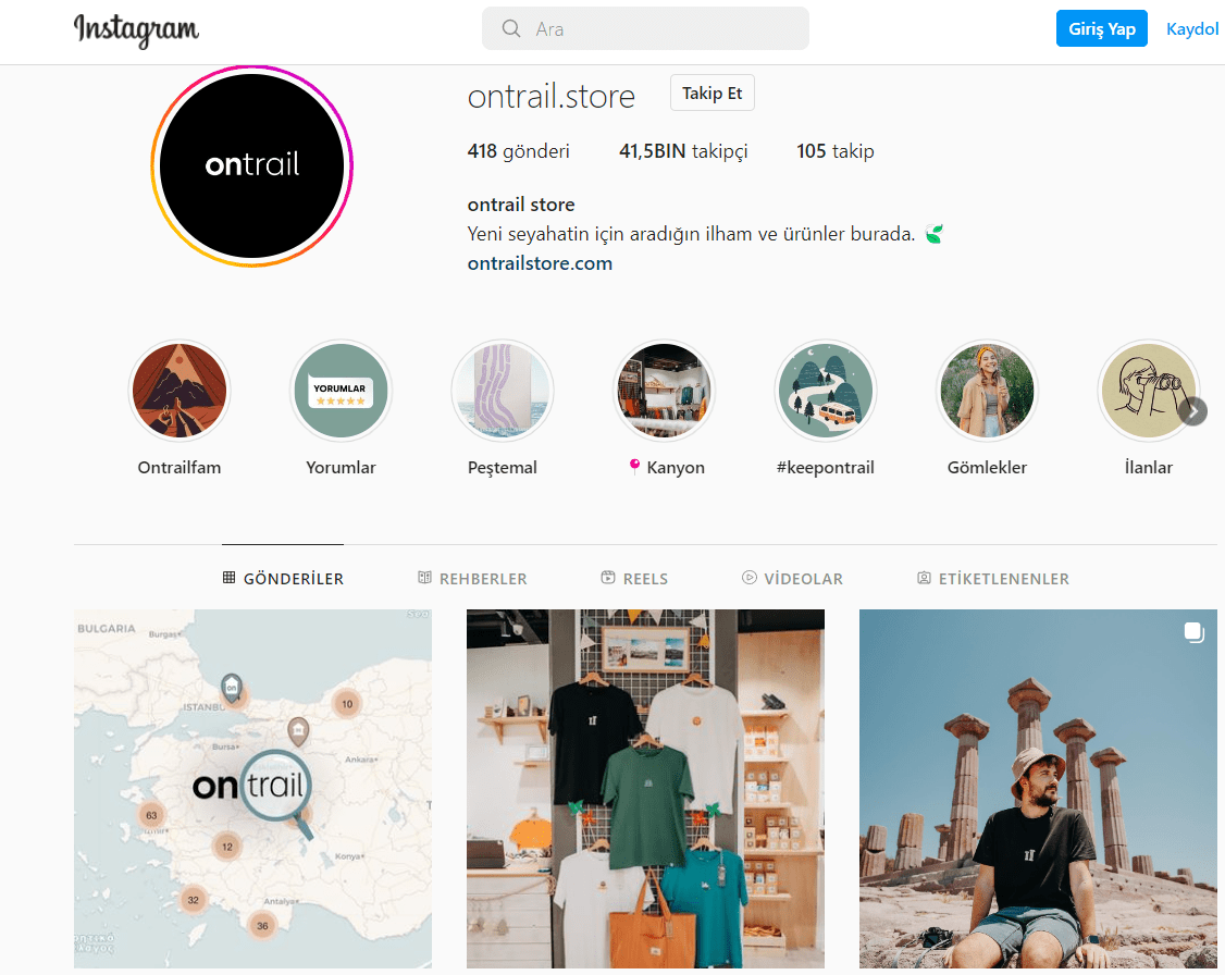 sosyal medya örneği