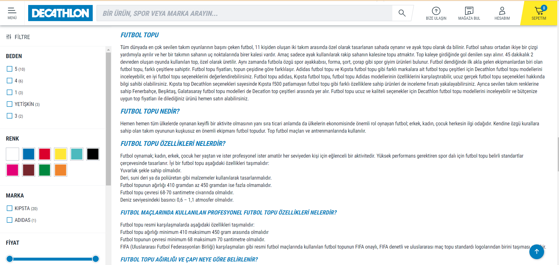 kategori açıklaması örneği