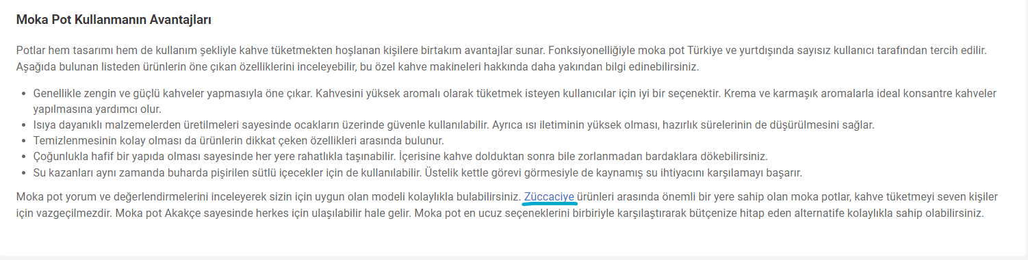 site içi linkleme