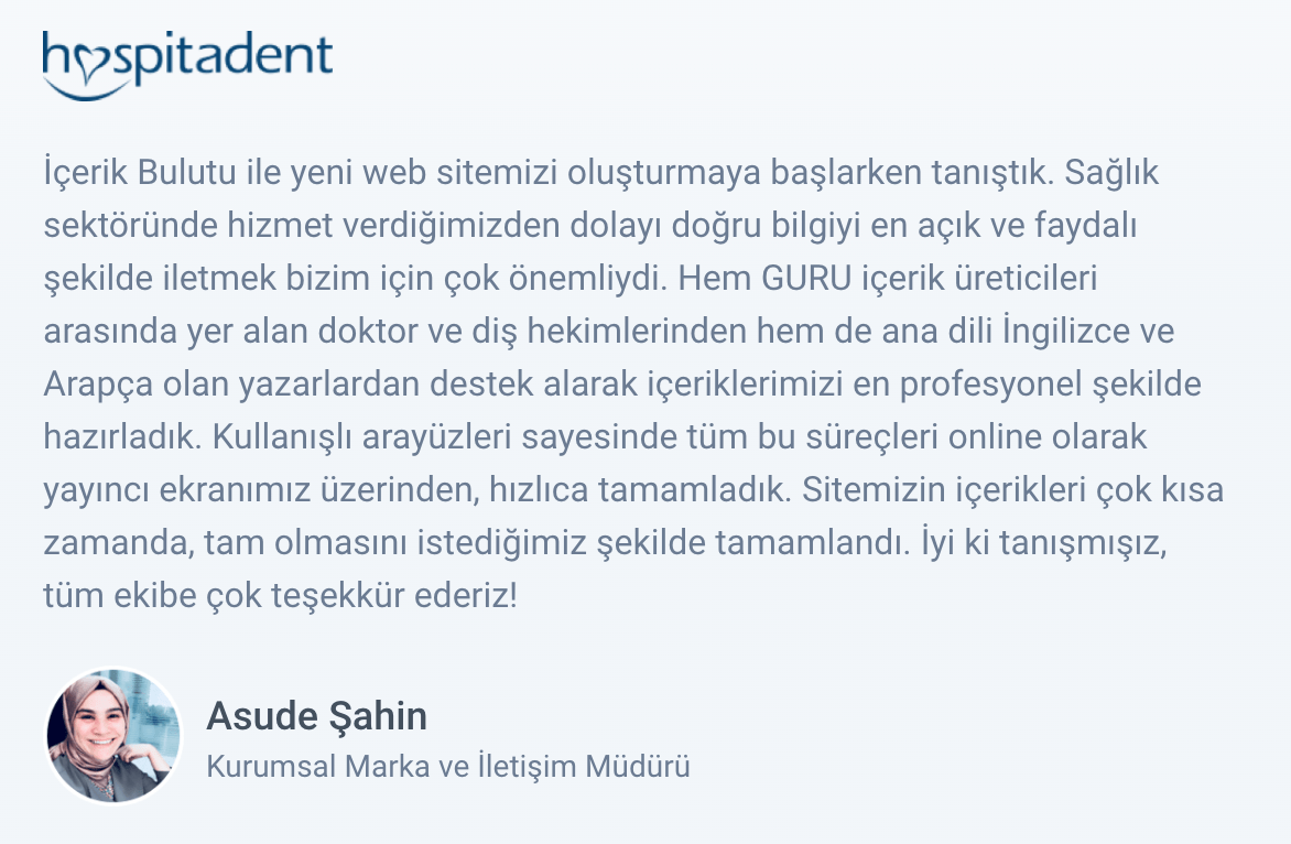 diş hekimleri için içerik üretimi