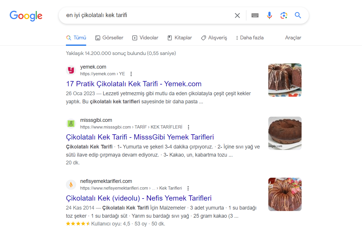 search intent bilgilendirici