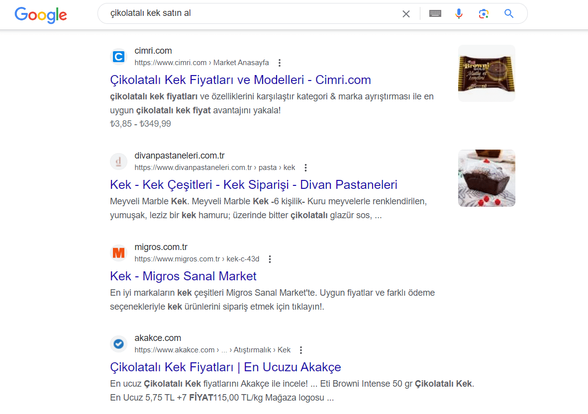 search intent satın alıma yönelik